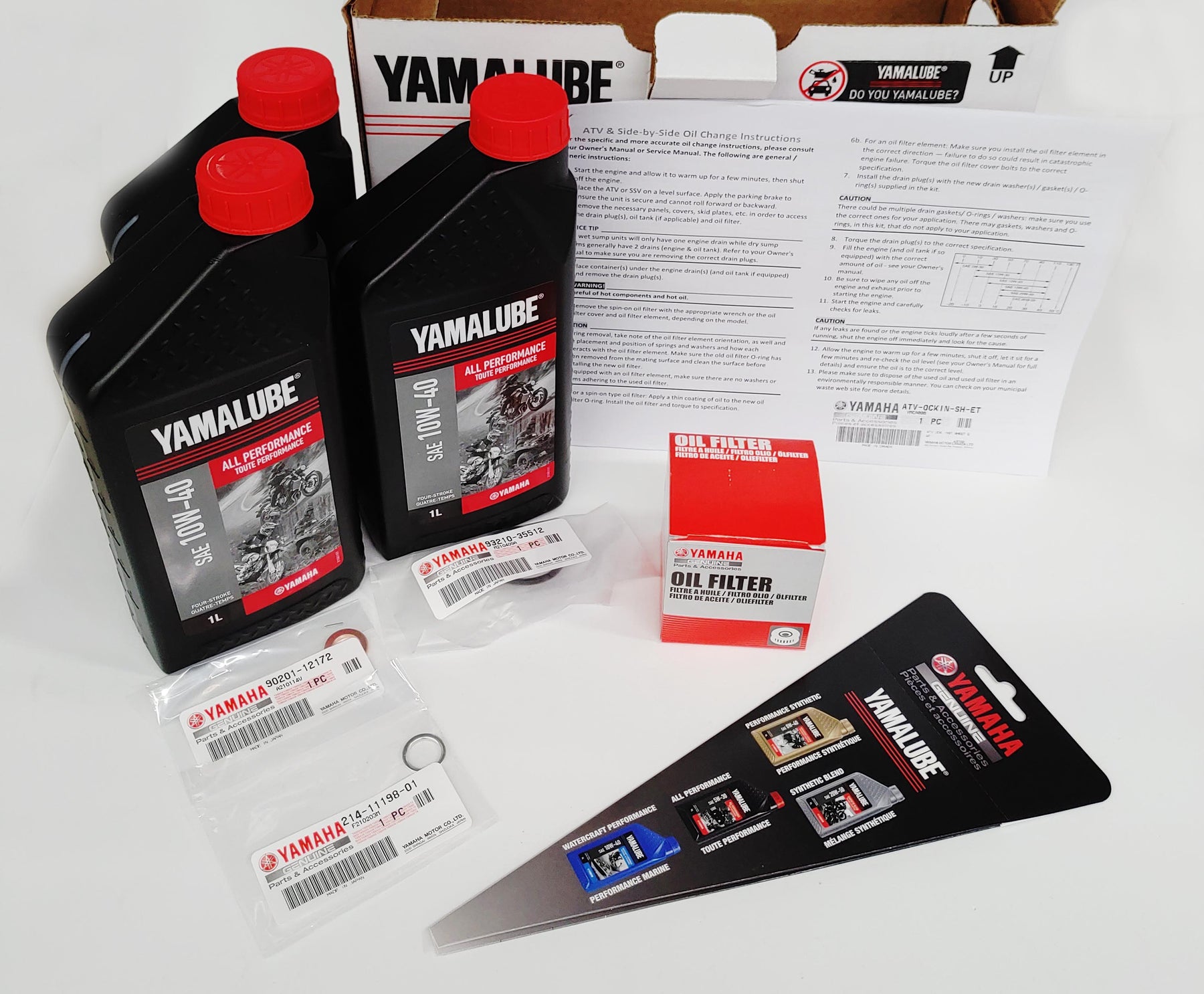 Yamaha Oil Change Kit for Grizzly, Kodiak, Rhino, Viking, Bruin, and Wolverine