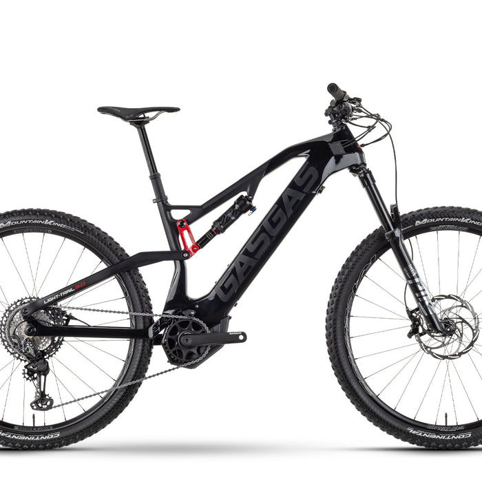 Black E Mountain Bike, with white background