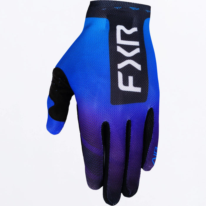 FXR Pro-Fit Air MX Glove 2026 - Black/Purple/Blue, front view