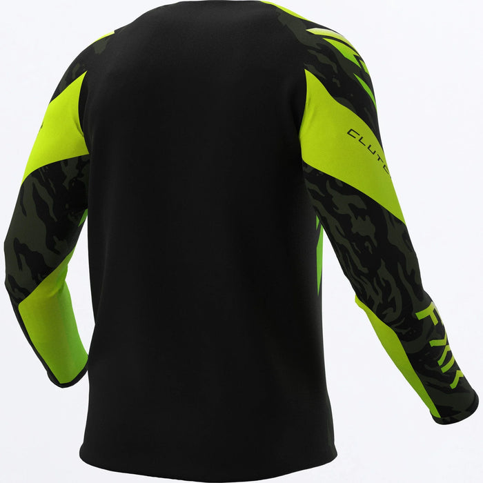 FXR Kids Clutch MX Jersey 2027 - Army/Lime/Black, view 2