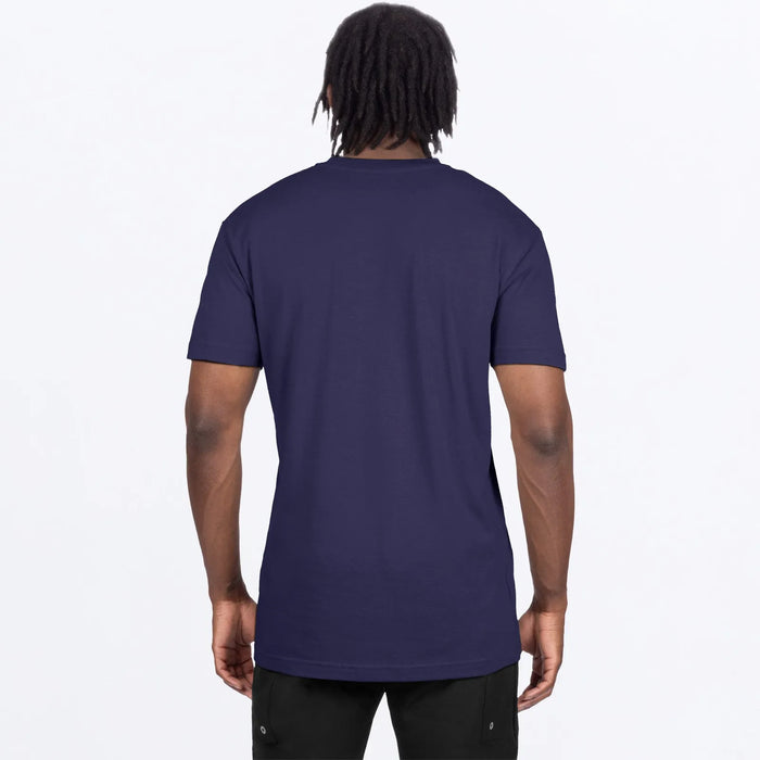 FXR Mens Mitered Premium T-Shirt - Navy/Canvas, view 3