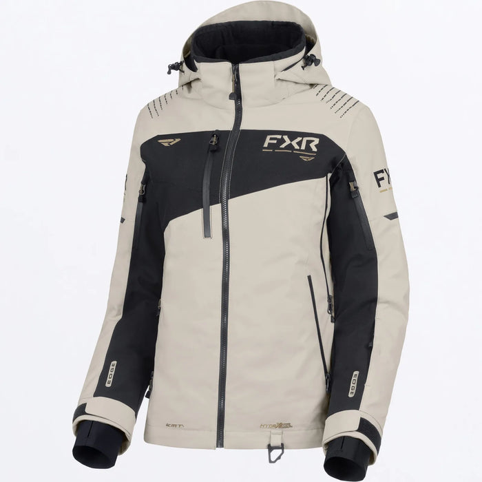 FXR Womens Edge 2-in-1 Jacket - Sand/Black, front view