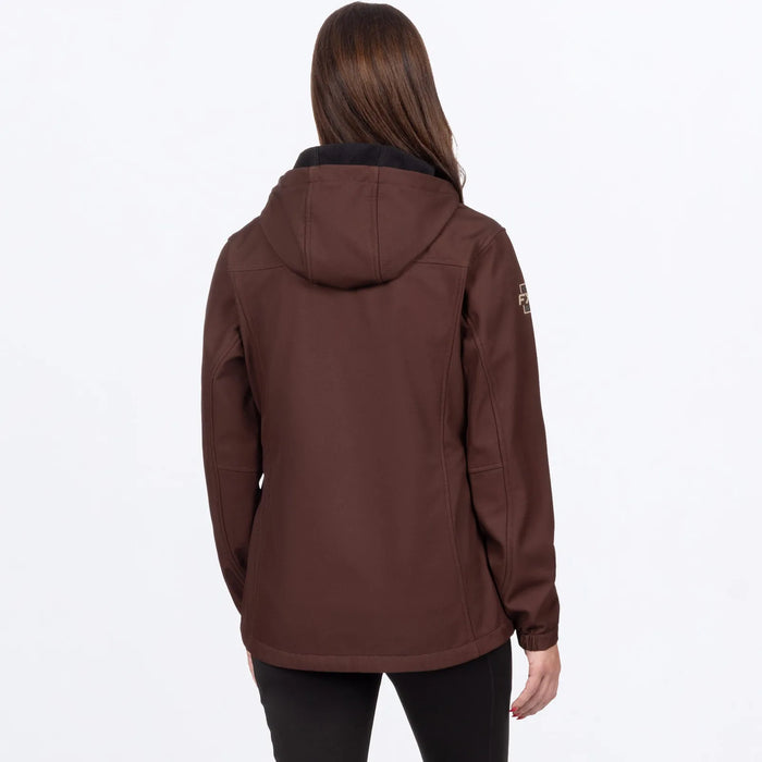 FXR Womens Hydrogen Softshell Jacket 2027 - Dark Cedar/Sand, view 3