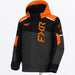 FXR Youth Helium Jacket 2027 - Asphalt/Black/Orange, front view