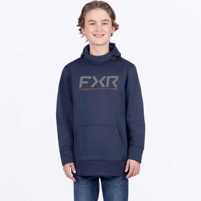 FXR Youth Hydrogen Tech Pullover Hoodie - Midnight/Orange, view 2