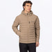 FXR Mens Podium Windproof Quilted Jacket - Canvas/Black, front view