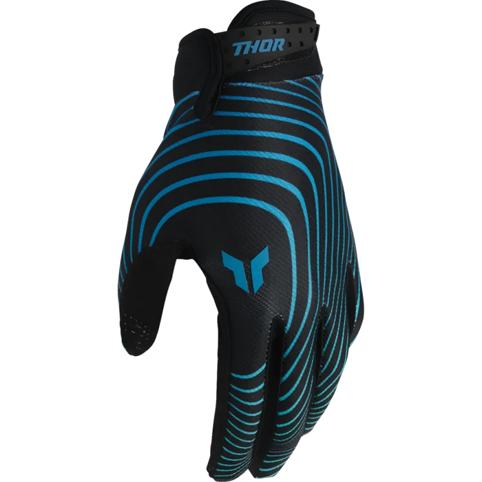 Thor Mens Launchmode Gloves - Teal/Black - Front