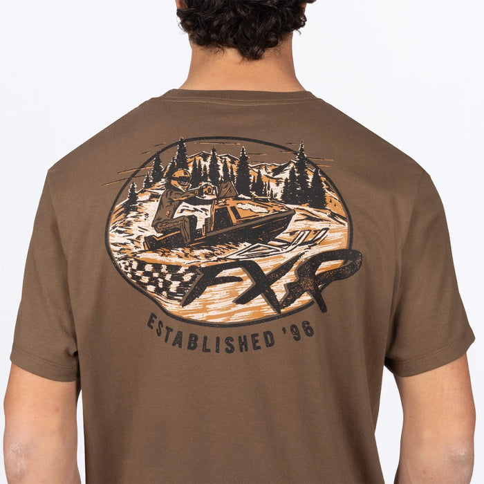 FXR Mens Relic Premium T-Shirt - Teak/Black, view 4