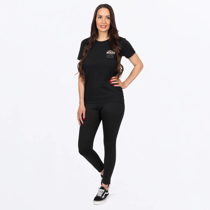 FXR Womens Worldwide Premium T-Shirt - Black/Army, view 3