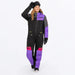 FXR Womens Revo F.A.S.T. Insulated Monosuit - Black/Amethyst/Charcoal, front view