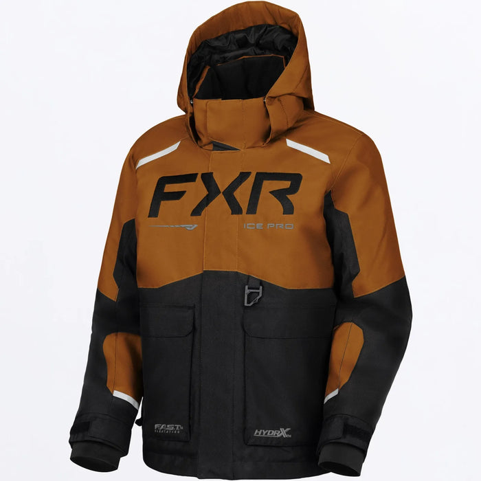 FXR Child Excursion FX Jacket - Black/Umber, front view