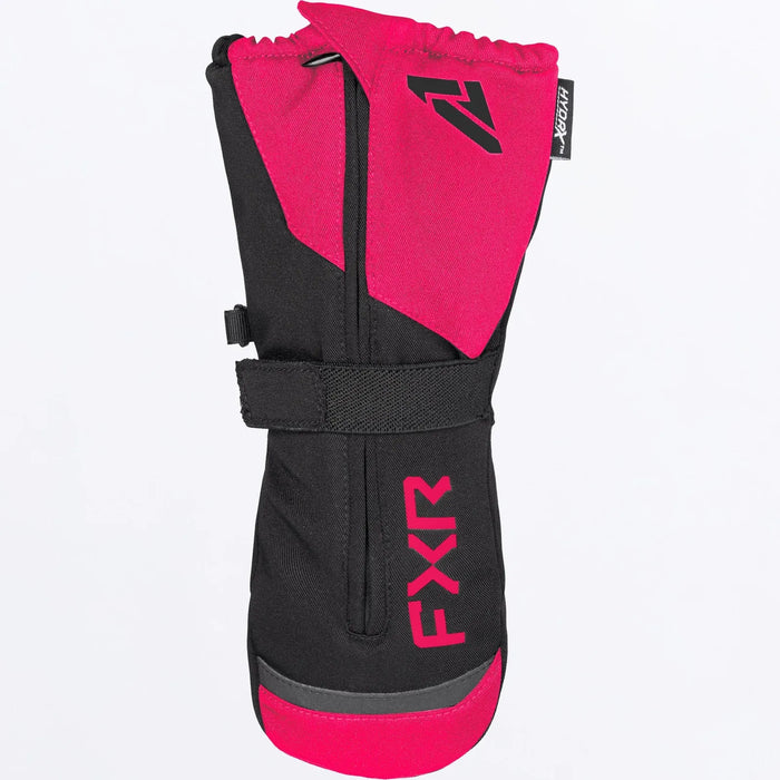 FXR Toddler Helix Mitt 2027 - Black/Razz, front view