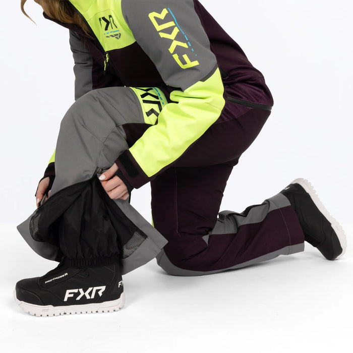 FXR Womens Revo F.A.S.T. Insulated Monosuit - Plum/TI/Muted Vis, view 8
