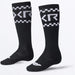 FXR Moto Sock - Black/White, front view