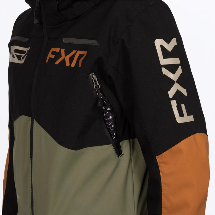 FXR Youth Vertical Monosuit - Moss/Umber/Stone, view 4