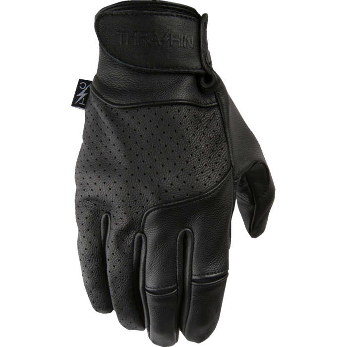 Thrashin Supply Mens Perforated Siege Gloves - Black