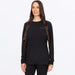 FXR Womens Surge Bamboo Longsleeve - Black, front view