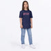 FXR Youth Victory Premium T-Shirt - Navy/Dusty Rose, view 4