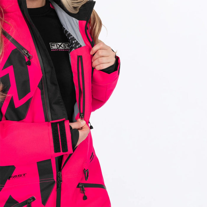 FXR Womens Cold Cross CX F.A.S.T. Monosuit - Razz, view 3