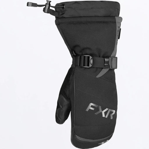 FXR Child Helix Race Mitt 2027 - Black, front view