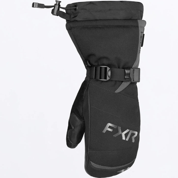 FXR Child Helix Race Mitt 2027 - Black, front view