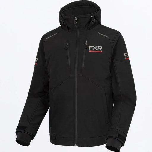 FXR Mens Evolution FX Tech Shell Jacket - Black, front view