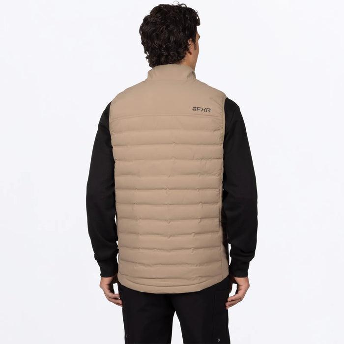 FXR Mens Podium Windproof Quilted Vest - Canvas/Black, view 2