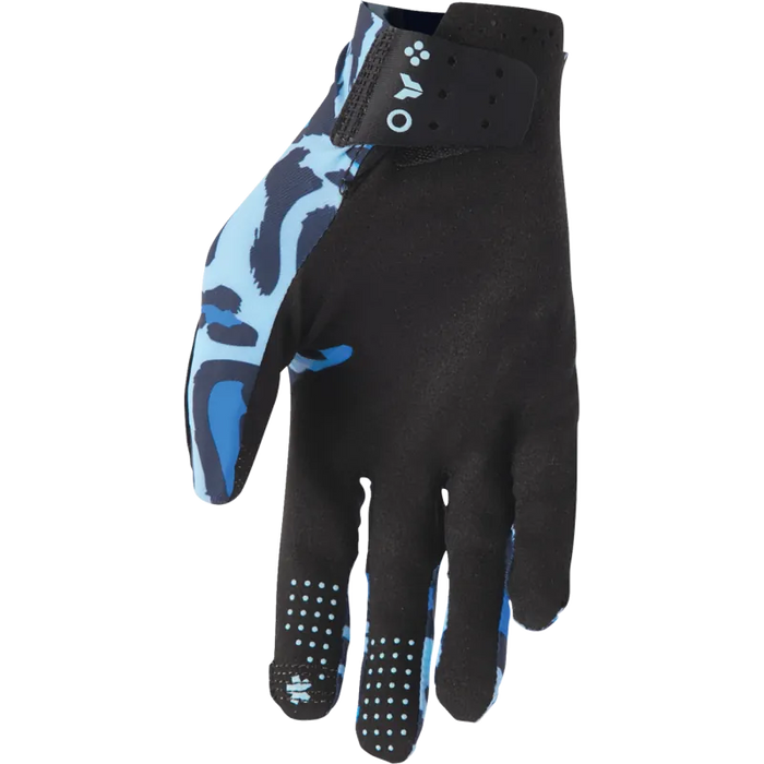 Thor Mens Sportmode Gloves - Cheetah Blue/Midnight - Back
