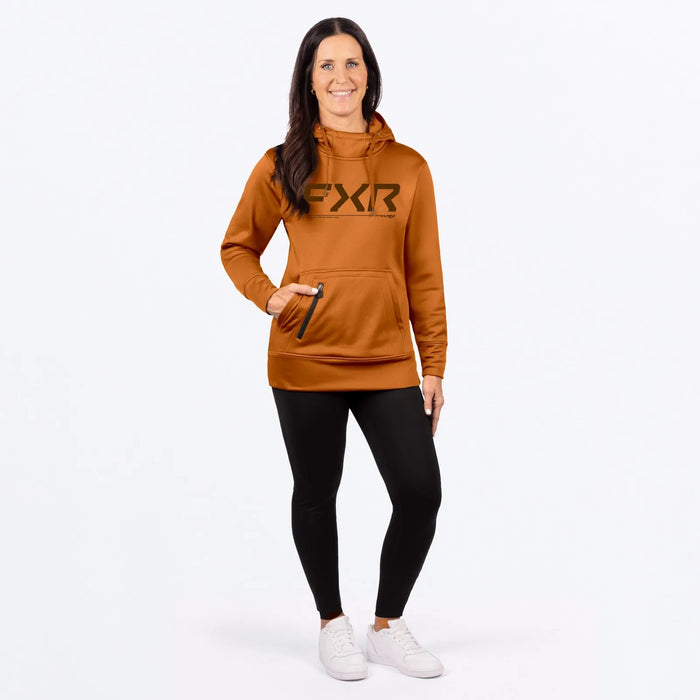 FXR Womens Hydrogen Tech Pullover Hoodie - Umber/Dark Cedar, view 3