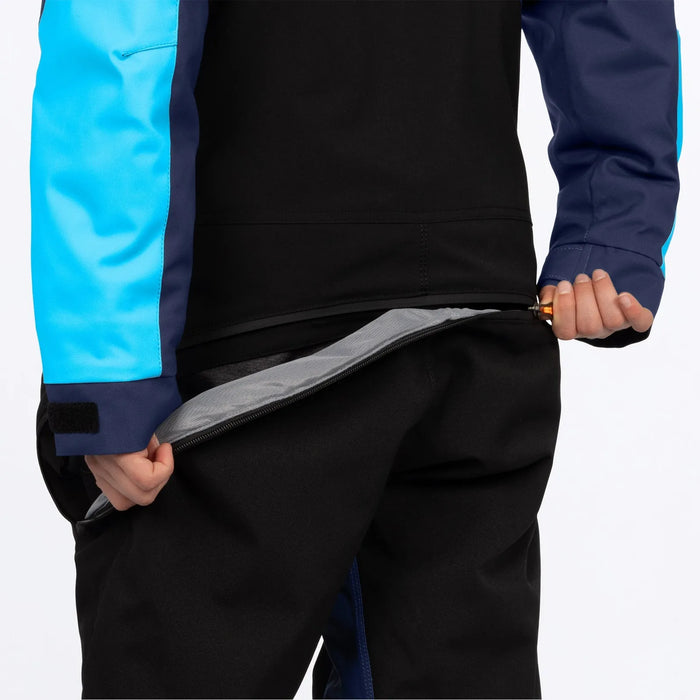 FXR Youth Vertical Monosuit - Midnight/Blue/Orange, view 6