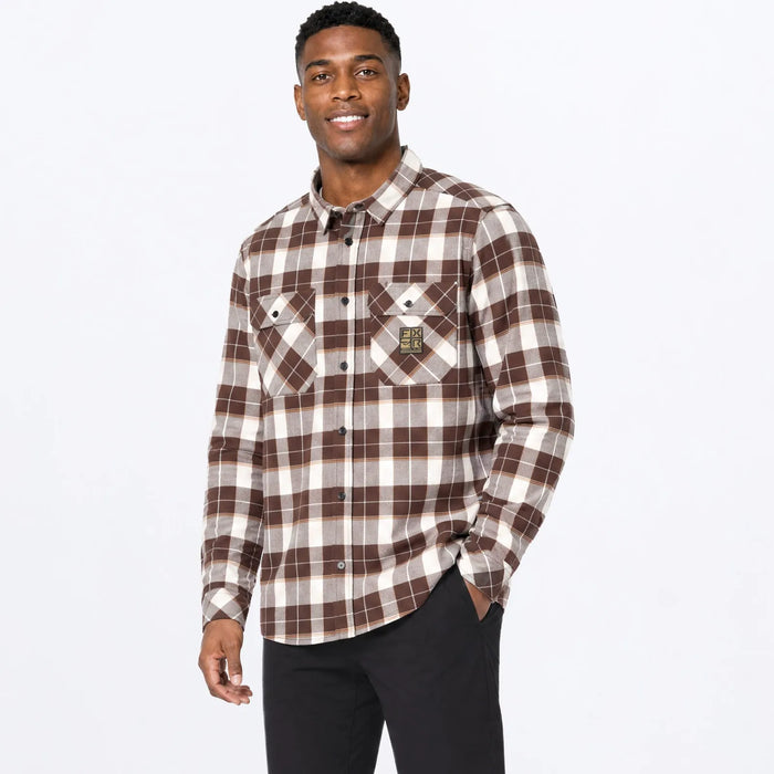 FXR Mens HD Flannel Shirt - D. Cedar/Sand, view 2
