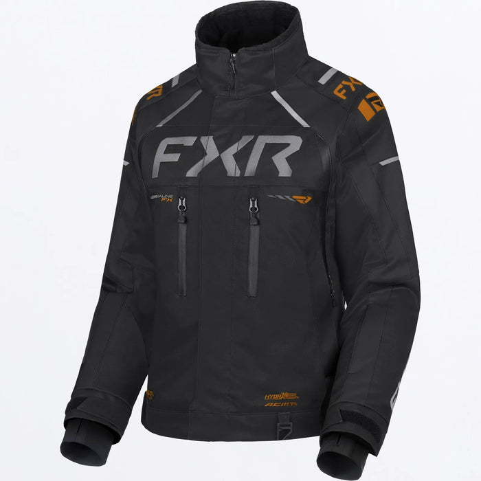 FXR Womens Adrenaline Jacket 2027 - Black/Umber, front view