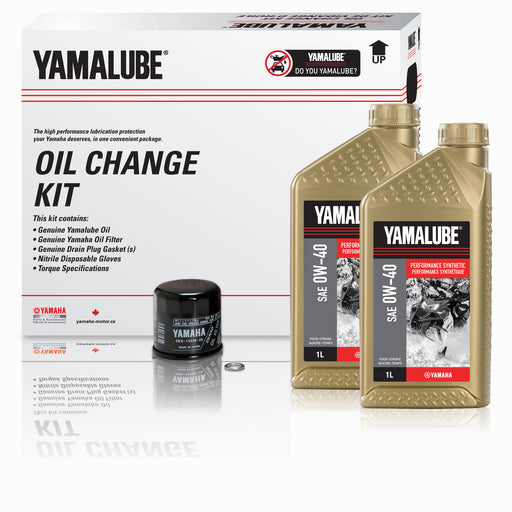Yamalube 0W-40 Snowmobile Full Synthetic Oil Change Kit (4L)