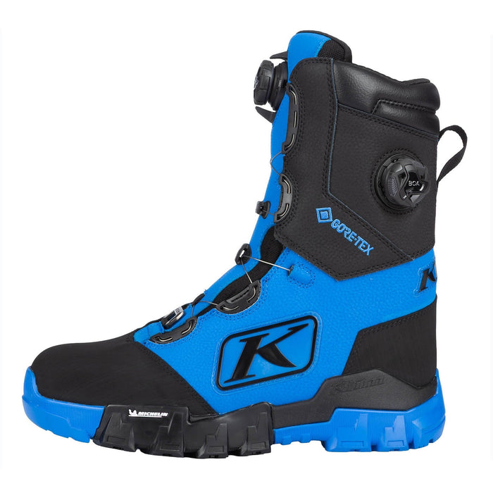 Klim Mens Adrenaline Pro S GTX BOA Boot - Electric Blue Lemonade - Black, front view