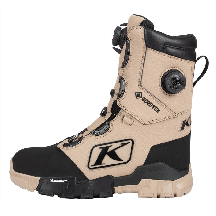 Klim Mens Adrenaline Pro S GTX BOA Boot - Montana Tan - Black, front view