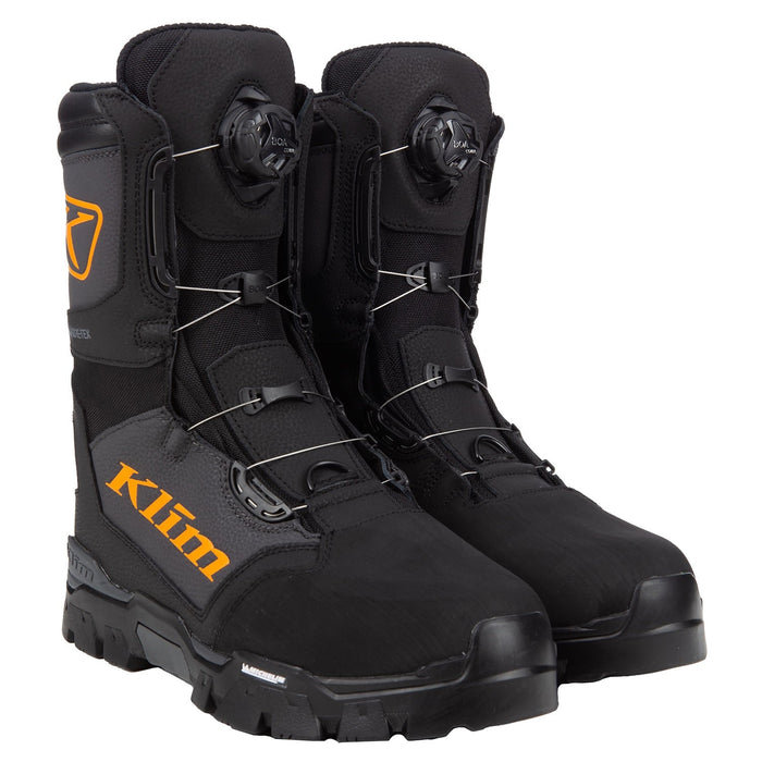 Klim Mens Klutch GTX BOA Boot - Non-Current - Asphalt - Strike Orange, view 3