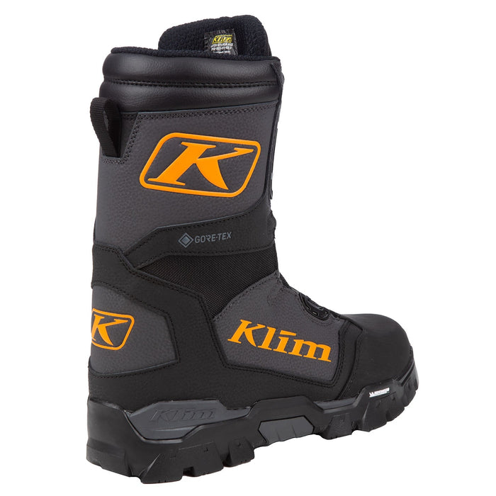 Klim Mens Klutch GTX BOA Boot - Non-Current - Asphalt - Strike Orange, view 4