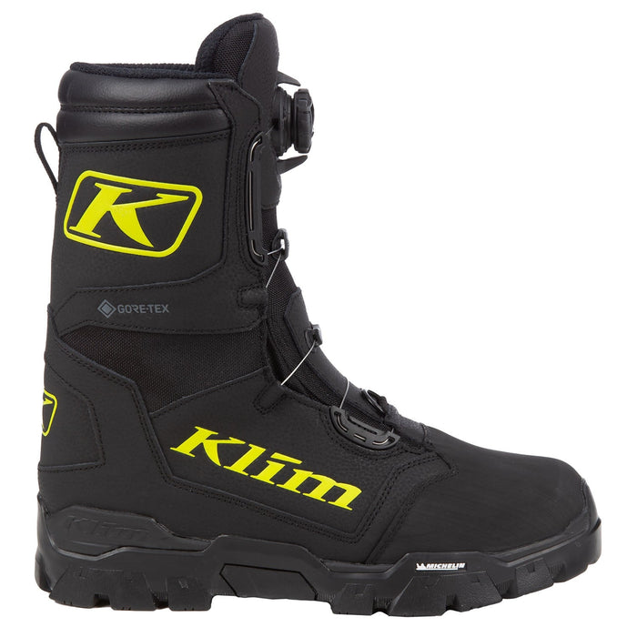 Klim Mens Klutch GTX BOA Boot - Black - Hi-Vis, front view
