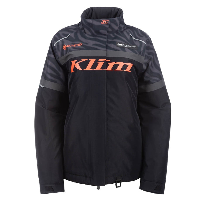 Klim Womens Spark Jacket - Black - Fiery Coral, view 2