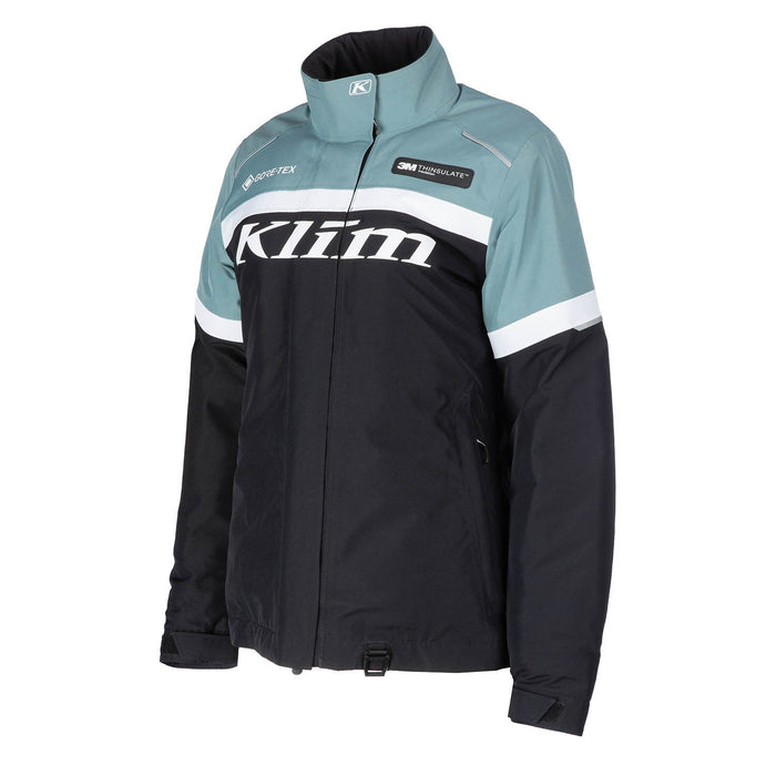 Klim Womens Spark Jacket - Black - Goblin Blue, front view