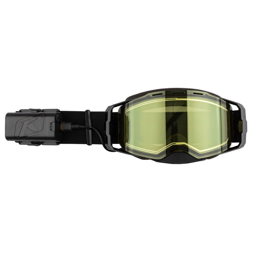 Klim Edge eFire Heated Goggle - Slope Concealment Light Yellow Tint, front view