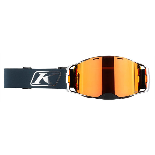 Klim Edge Snow Goggle - Focus Petrol Persimmon Tint Orange Mirror, front view