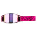 Klim Edge Snow Goggle - Zebra Pink Glo Dark Smoke Pink Mirror, front view