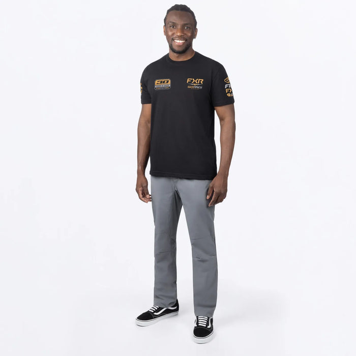 FXR Mens Race Division Premium T-Shirt - Black/Gold, view 3