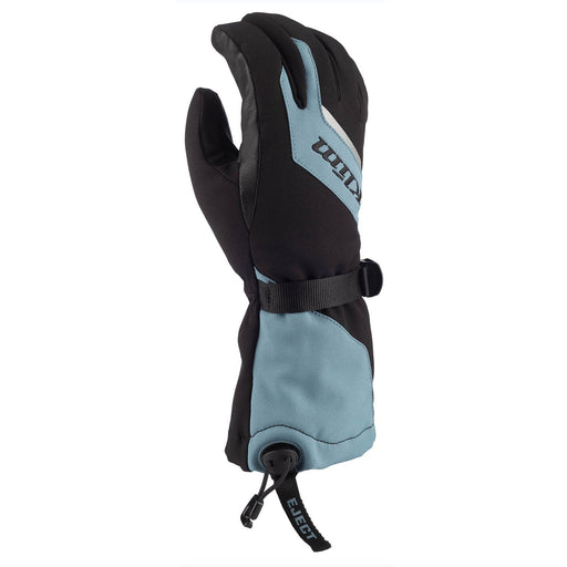Klim Womens Ember Gauntlet Glove - Goblin Blue - Black, front view