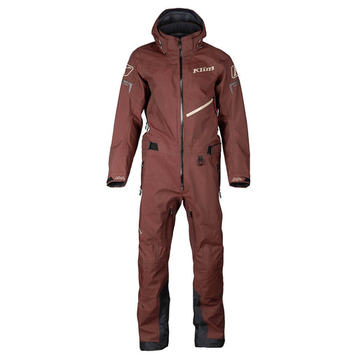 Klim Mens Lochsa One-Piece - Bitter Chocolate - Montana Tan, front view