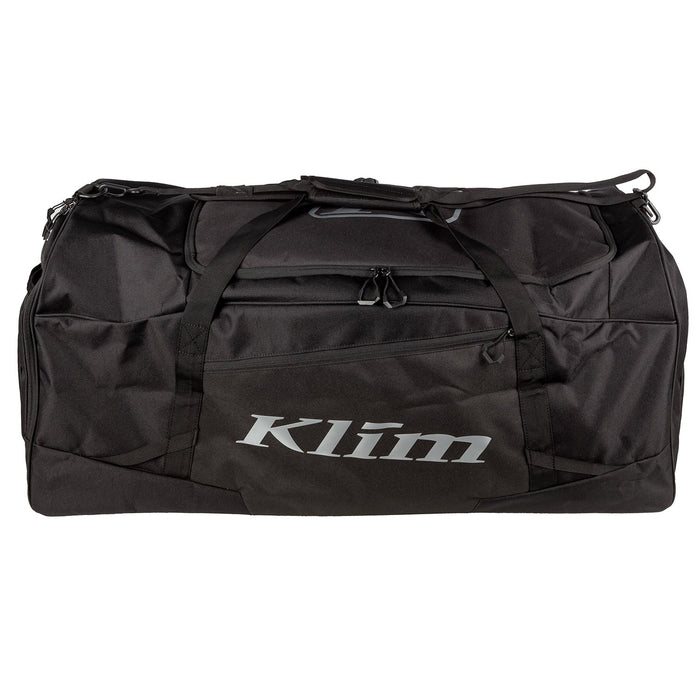 Klim Drift Gear Bag - Black - Metallic Silver, front view