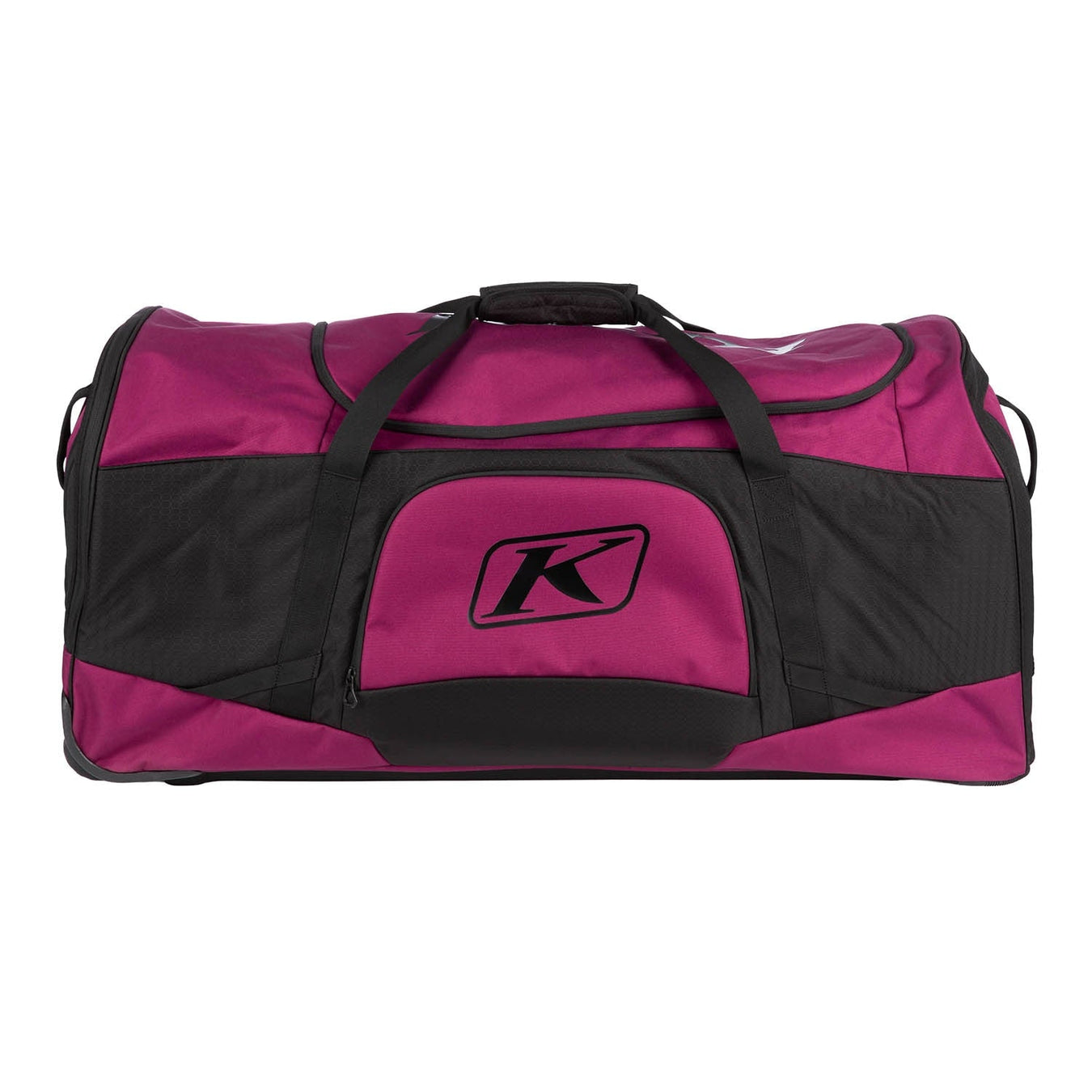 Klim Team Gear Bag - Magenta Purple - Black, front view
