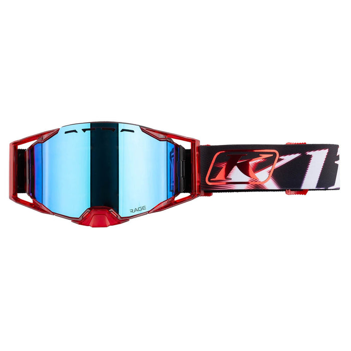 Klim Rage Snow Goggle - Phase Red Dark Smoke Blue Mirror, view 2