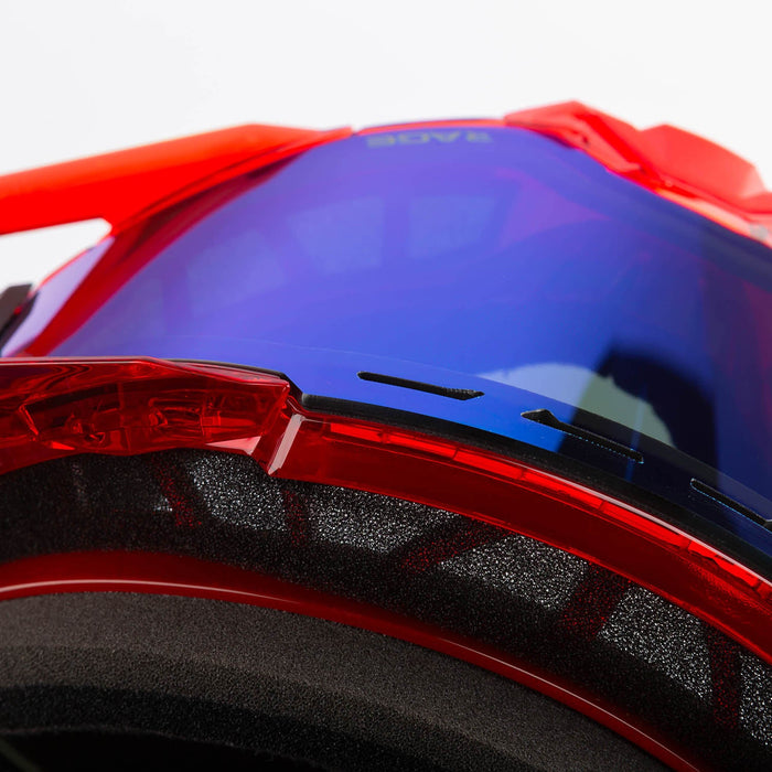 Klim Rage Snow Goggle - Phase Red Dark Smoke Blue Mirror, view 8